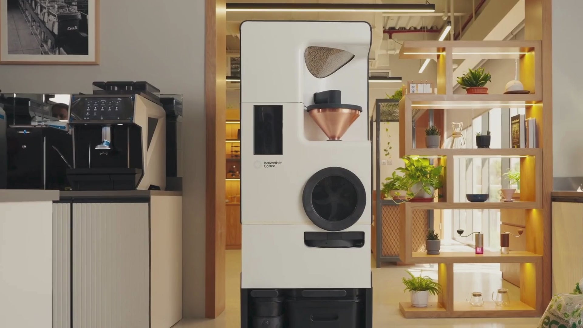 Load video: bellwether coffee roaster - crafting the lowest coffee carbon in the market